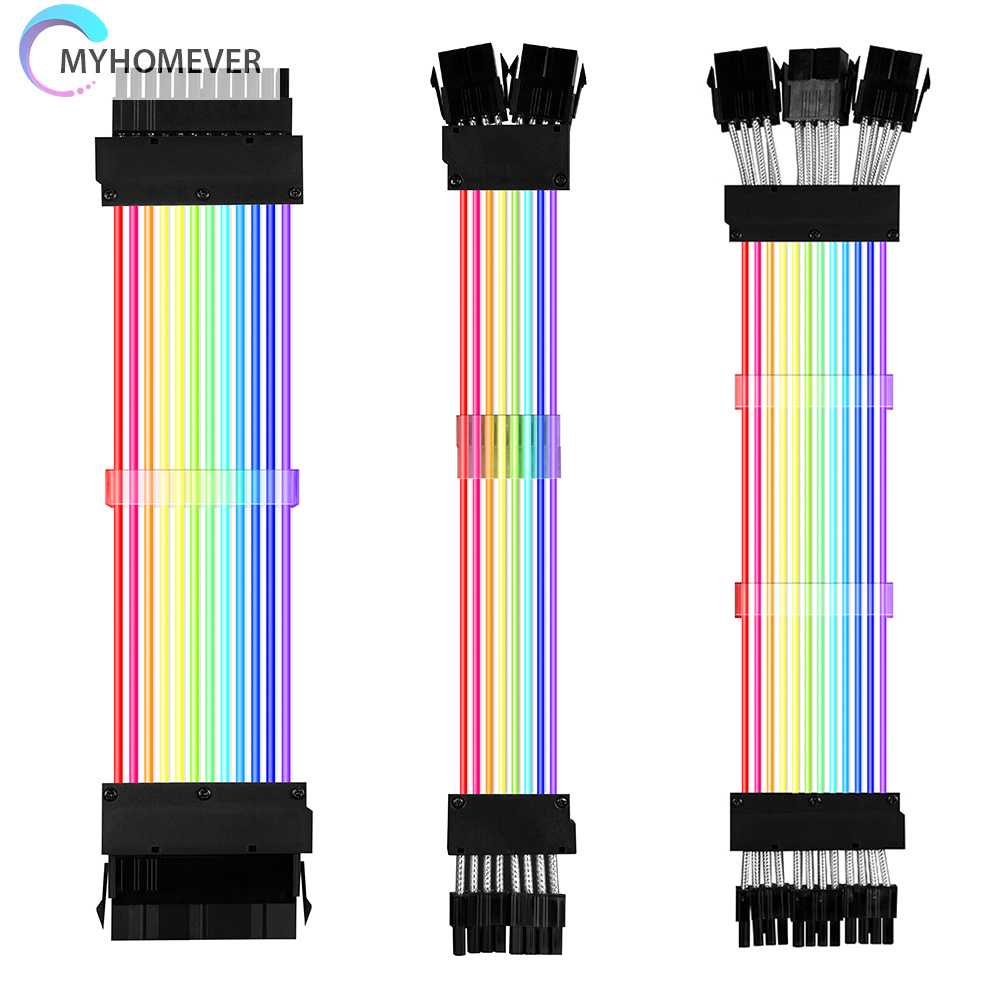 Dây Cáp Nối Dài 8-Pin RGB ATX 24Pin PCIe GPU Chất Lượng Cao