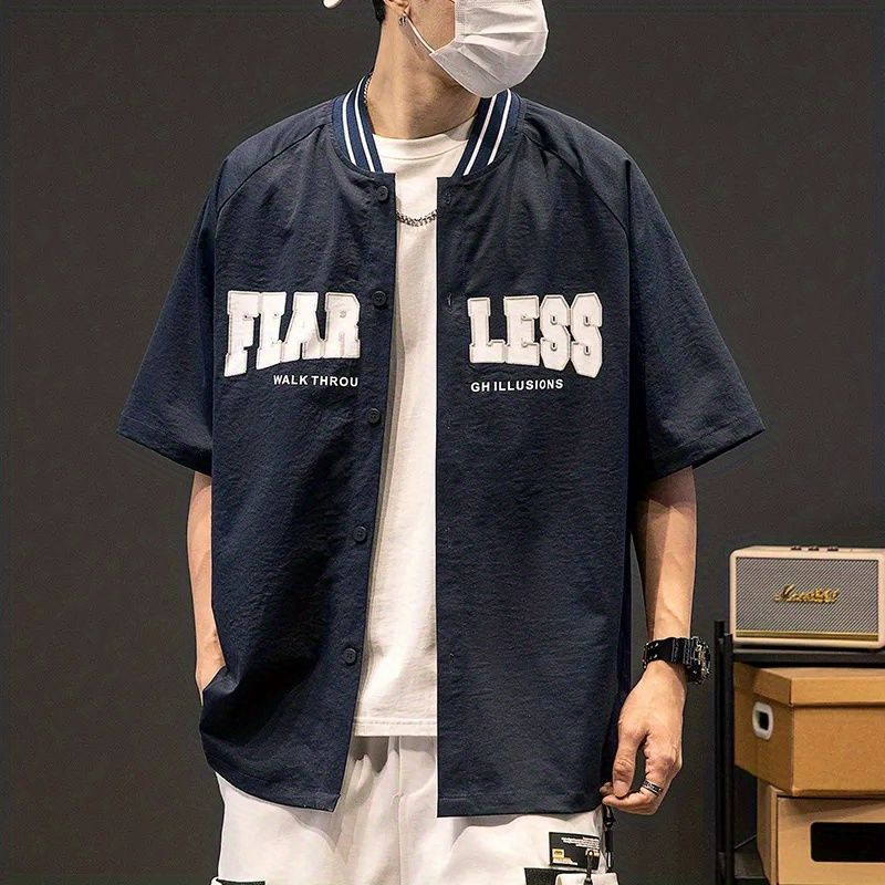 Áo Sơ Mi Tay Ngắn Phong Cách Hong Kong Thời Trang Mùa Hè Mới Cho Nam