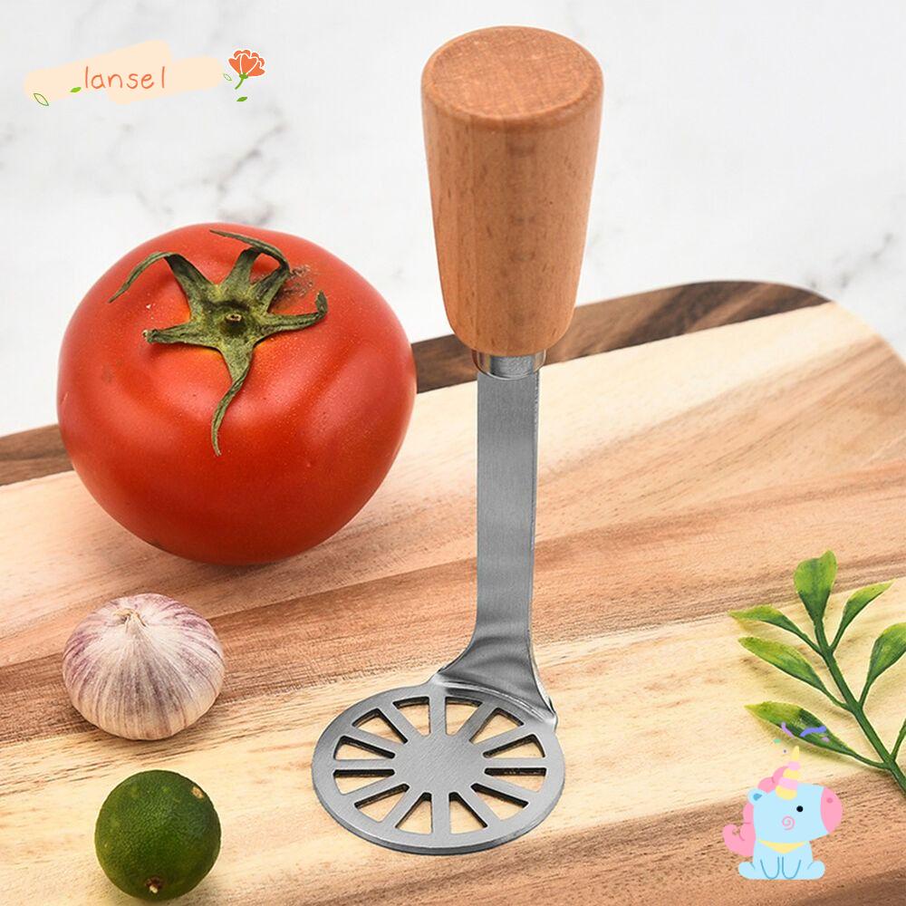 Dụng Cụ Nghiền Khoai Tây Bằng Tay Cán Gỗ Mới Đa Năng