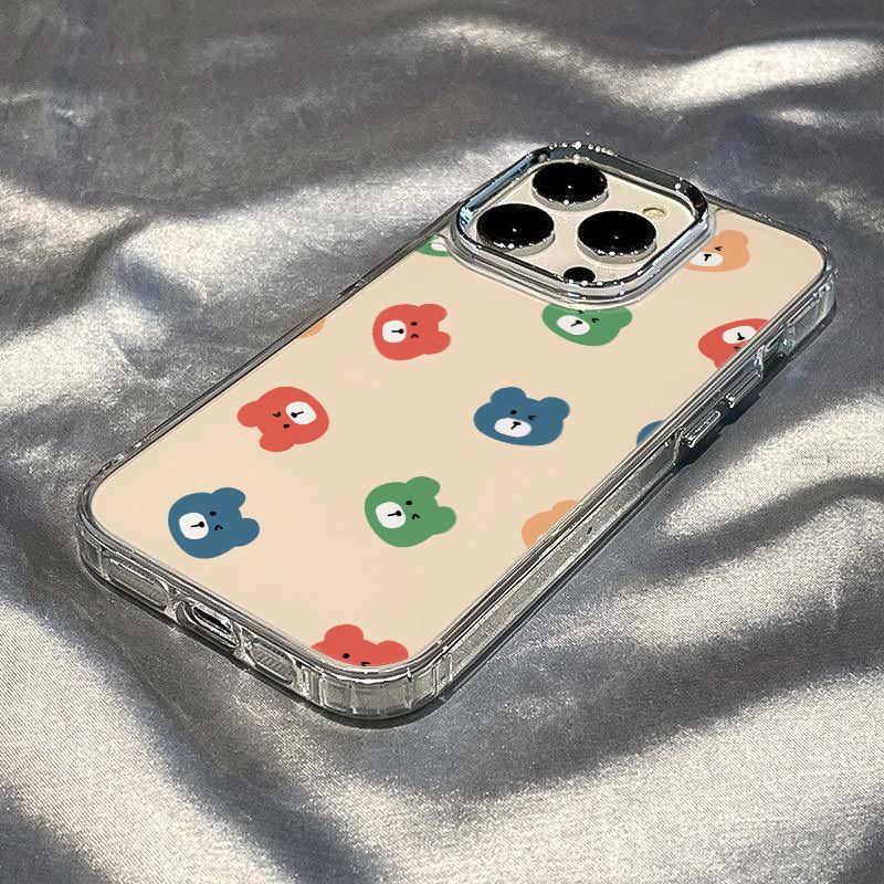 ✅Ốp Điện Thoại Dẻo Họa Tiết Hoạt Hình Chú Gấu Dễ Thương Chống Sốc Cho Iphone12 14pro 7max 1311iPhone12 8 plus