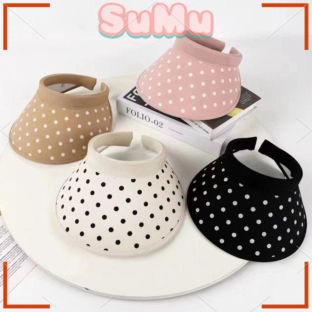 Mũ Rộng Vành Hở Chóp Chống Tia UV Thoáng Khí Thời Trang Đi Biển Cho Nữ