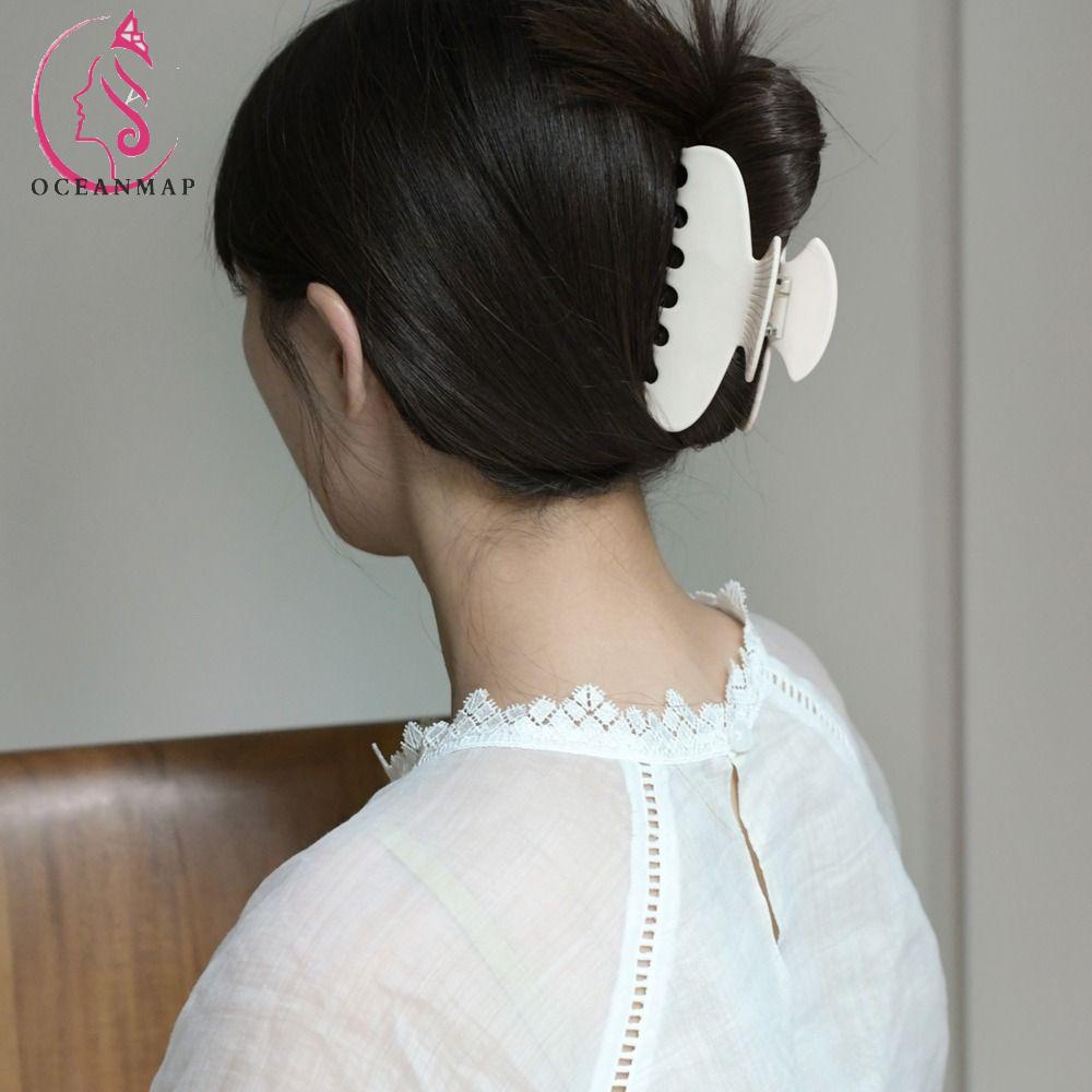 Kẹp Tóc Vỏ Sò Kích Thước Lớn Phong Cách Hàn Quốc Cho Nữ