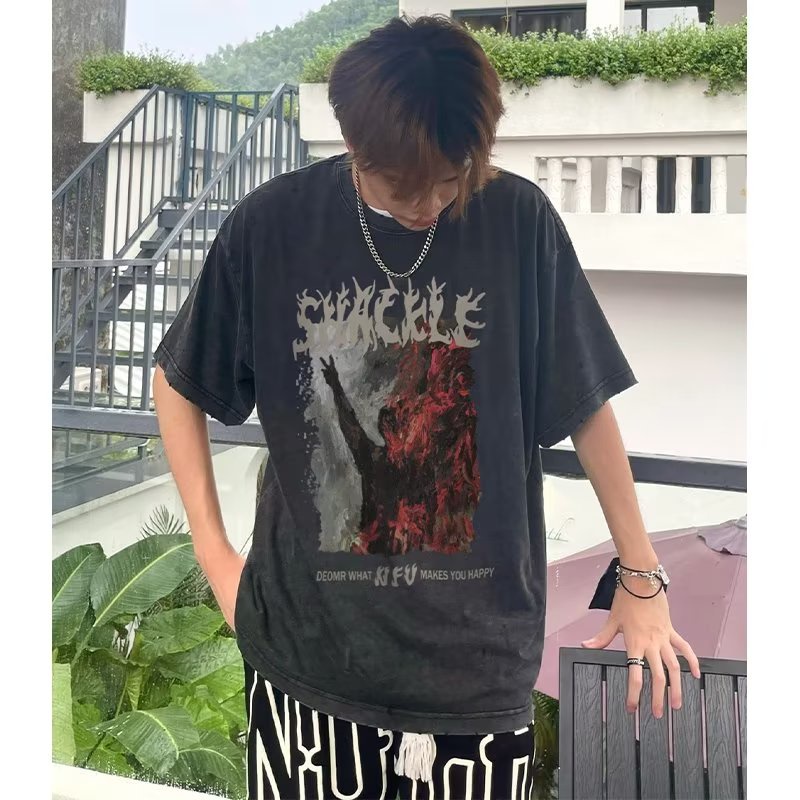 Áo Thun Cotton Tay Ngắn Dáng Rộng Thời Trang Mùa Hè Cho Nam