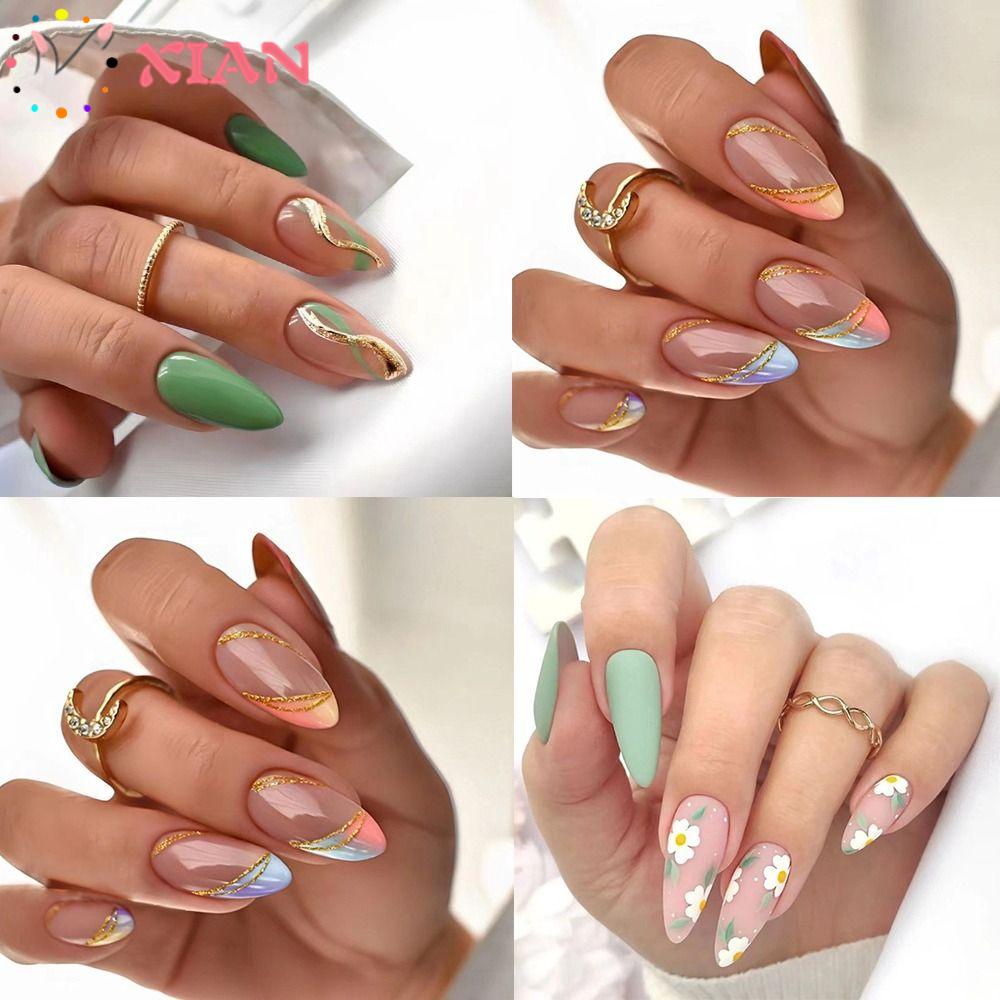 Set 24 Móng Tay Giả Có Thể Tháo Rời