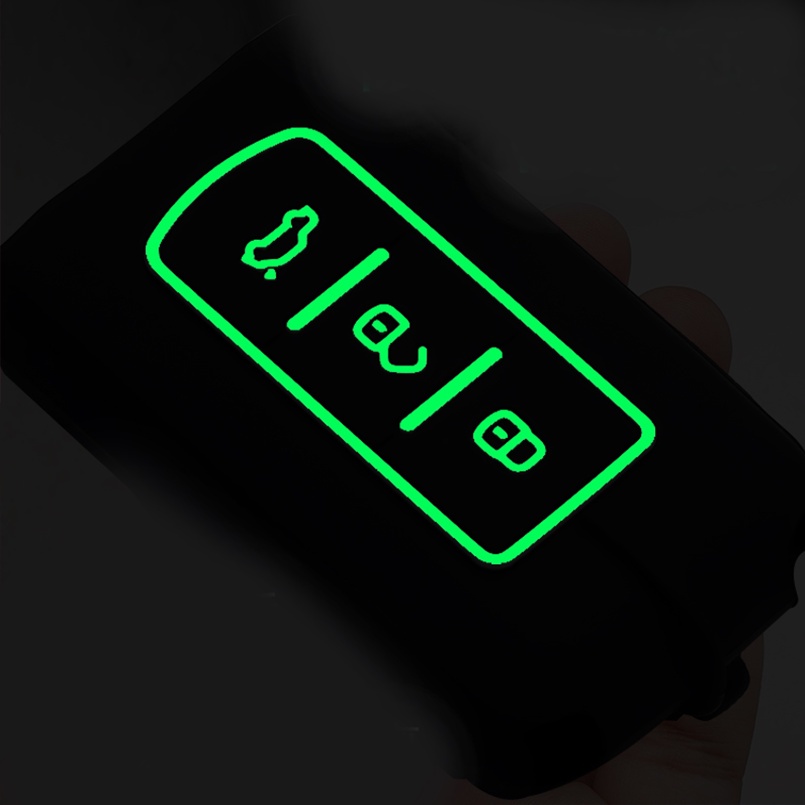 Hợp kim kẽm phát sáng từ xa hộp đựng chìa khóa ô tô nắp túi fob giá đỡ vỏ móc khóa cho mitsubishi outlander triton lancer asx pajero montero sport mirage xpander attrage