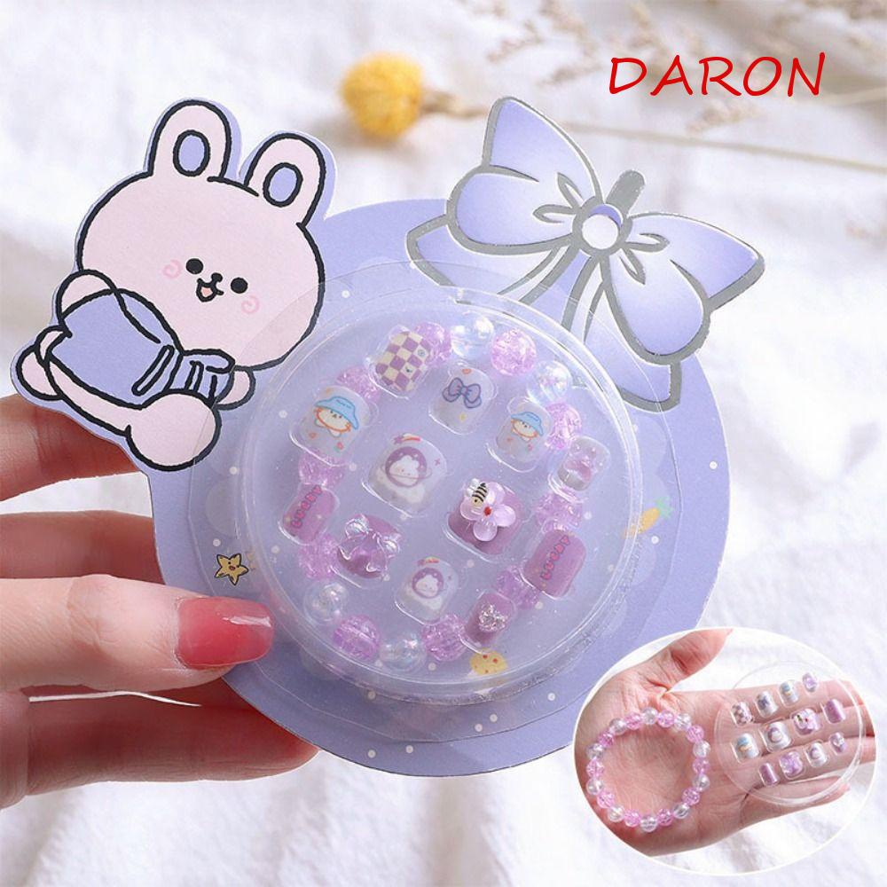 Bộ Móng Tay Giả Họa Tiết Hoạt Hình Dễ Thương DIY