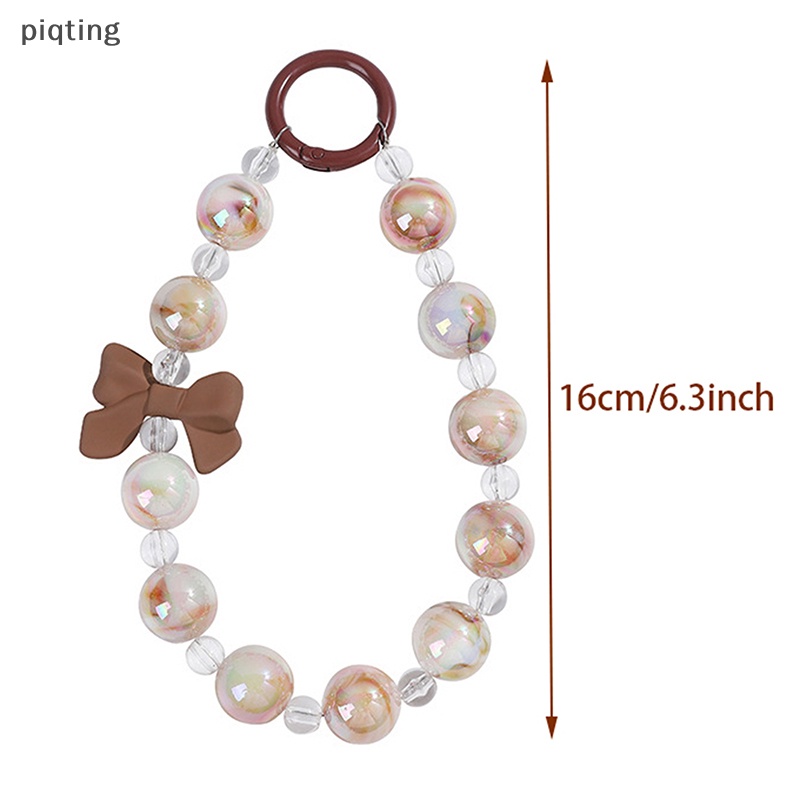 Vòng Tay Chuỗi Hạt Gắn Điện Thoại Bằng Acrylic Chống Thất Lạc Hình Hoa / Trái Tim Cho IPhone 14 13