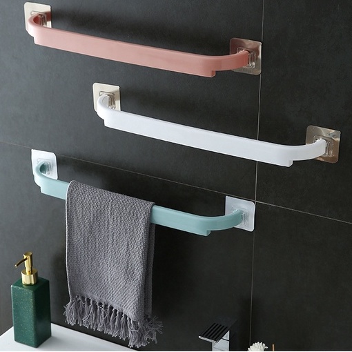 Giá treo khăn mặt giày dép nhà tắm, thanh treo khăn mặt dán tường chắc chắn nhiều màu giá dể đồ đa năng babo (TK08) | BigBuy360 - bigbuy360.vn