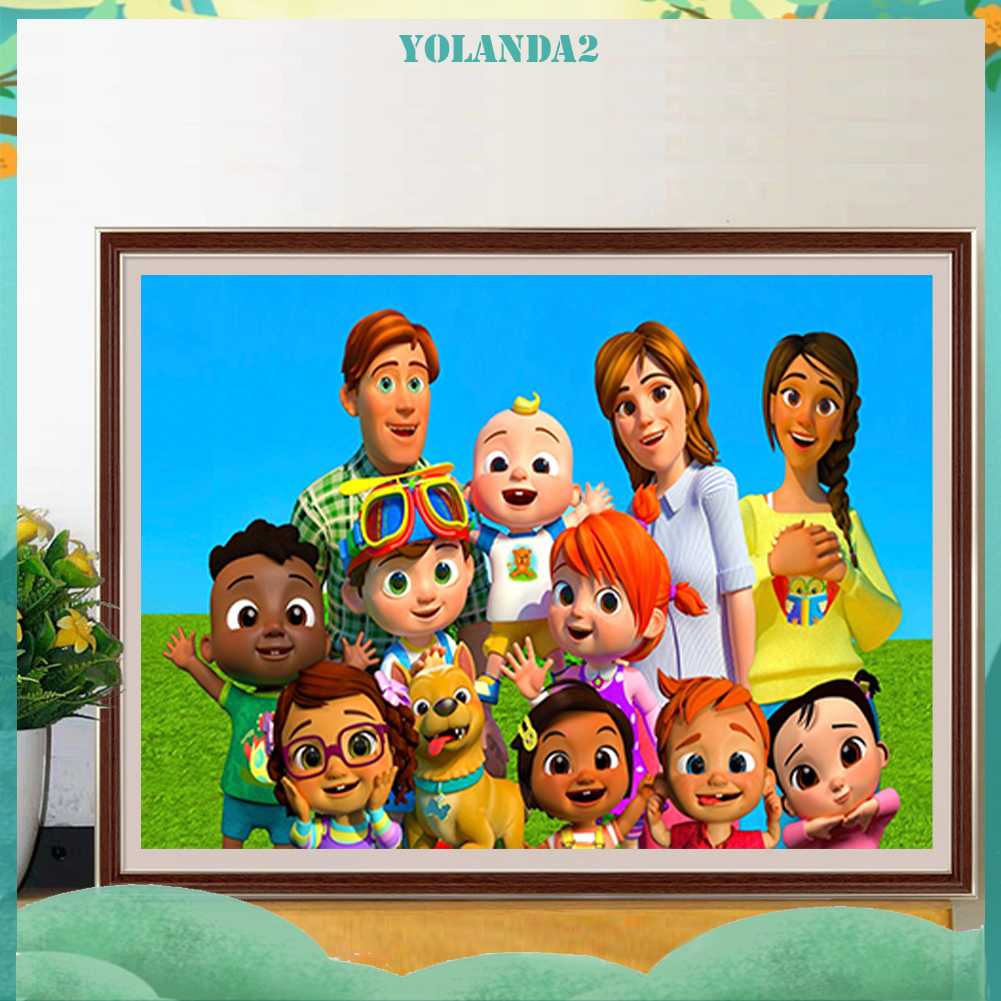 Bộ Tranh Đính Đá 5D Họa Tiết Hoạt Hình Dễ Thương Độc Đáo DIY Dùng Trang Trí Nhà Cửa