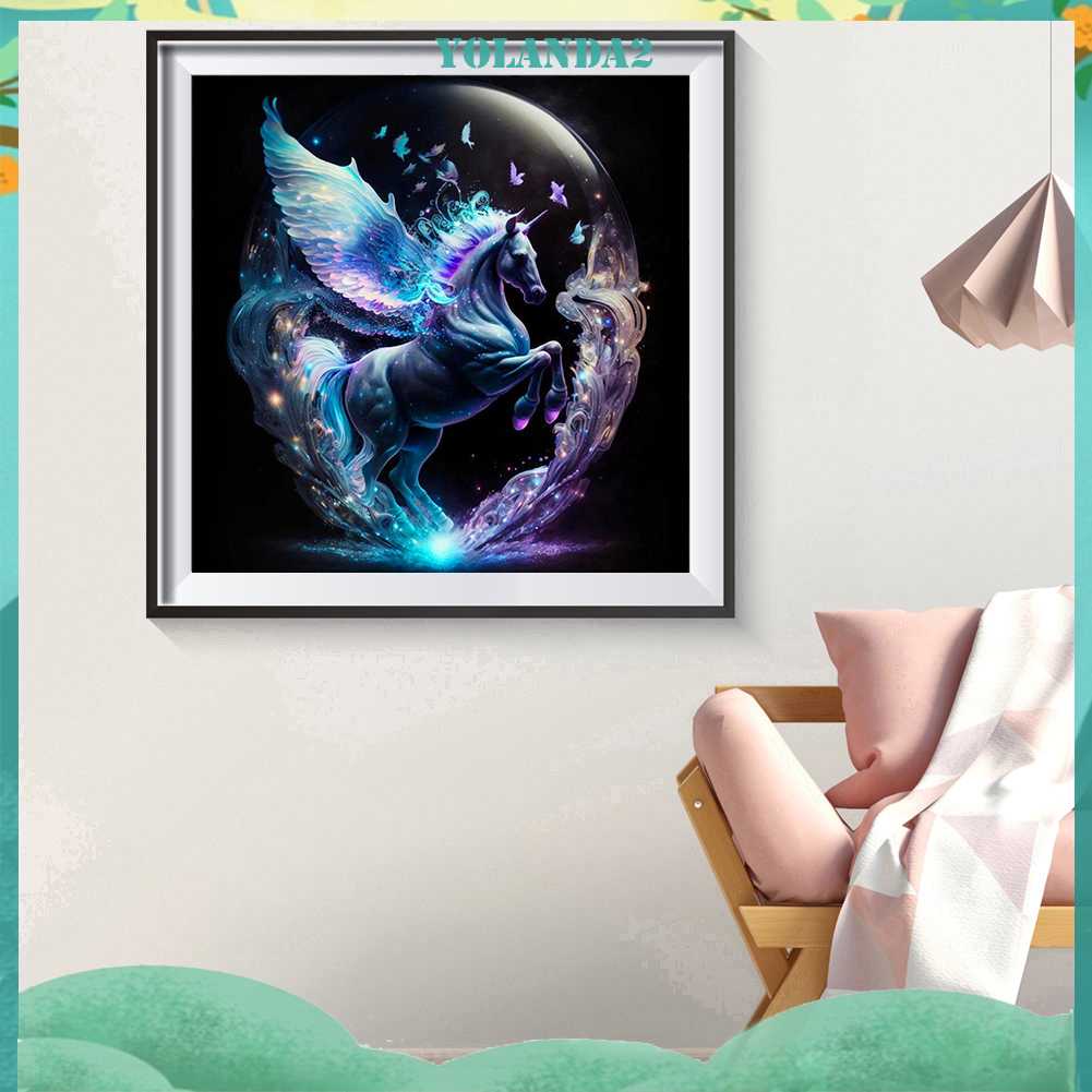 Tranh Đính Đá Kim Cương Toàn Bộ 5D DIY Hình Vẽ Ngựa