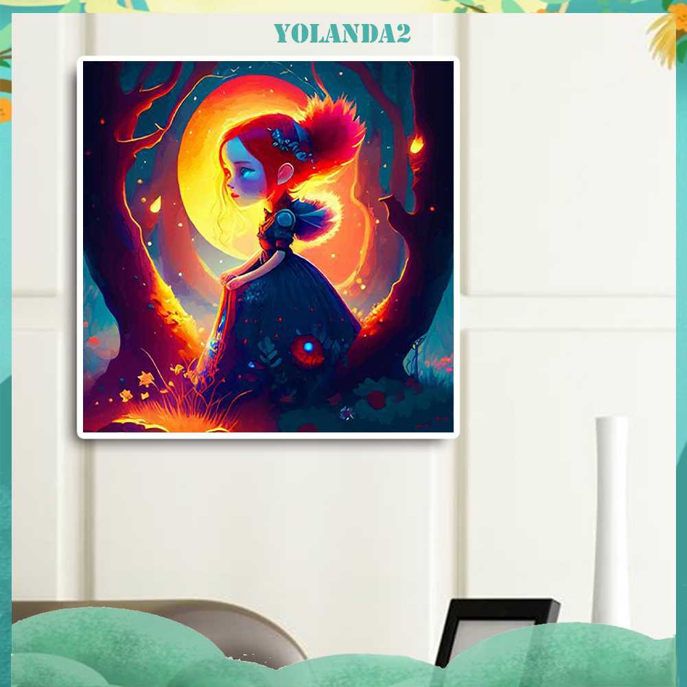 Tranh Đính Đá Kim Cương Toàn Bộ 5D DIY Hình Vẽ Cô Gái Trang Trí Nhà Cửa