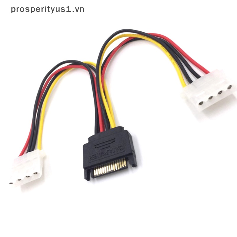 Cáp Nguồn Sata 15Pin Hai Cổng Sang Hai Cổng 4pin Sata