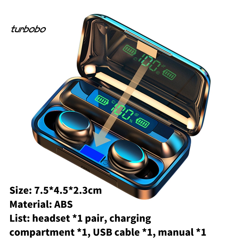 Tai Nghe Nhét Tai Không Dây F9-36 Bluetooth 5.0 Âm Thanh Nổi Màn Hình LED Chống Ồn Chất Lượng Cao