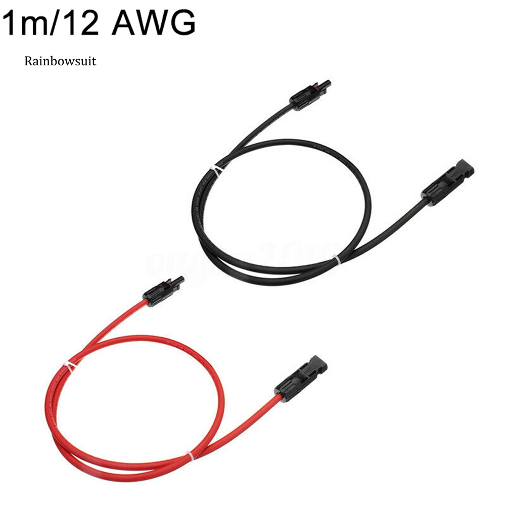 Set 2 Dây Cáp Nối Dài Tấm Pin Năng Lượng Mặt Trời 1 / 2 / 3 / 4 / 5 / 6 / 7m 10 / 12 AWG