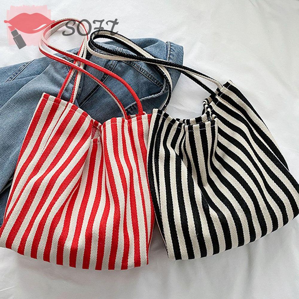 Túi Totes Đeo Vai / Kẹp Nách Chất Liệu Vải Canvas Di Động Cho Nữ