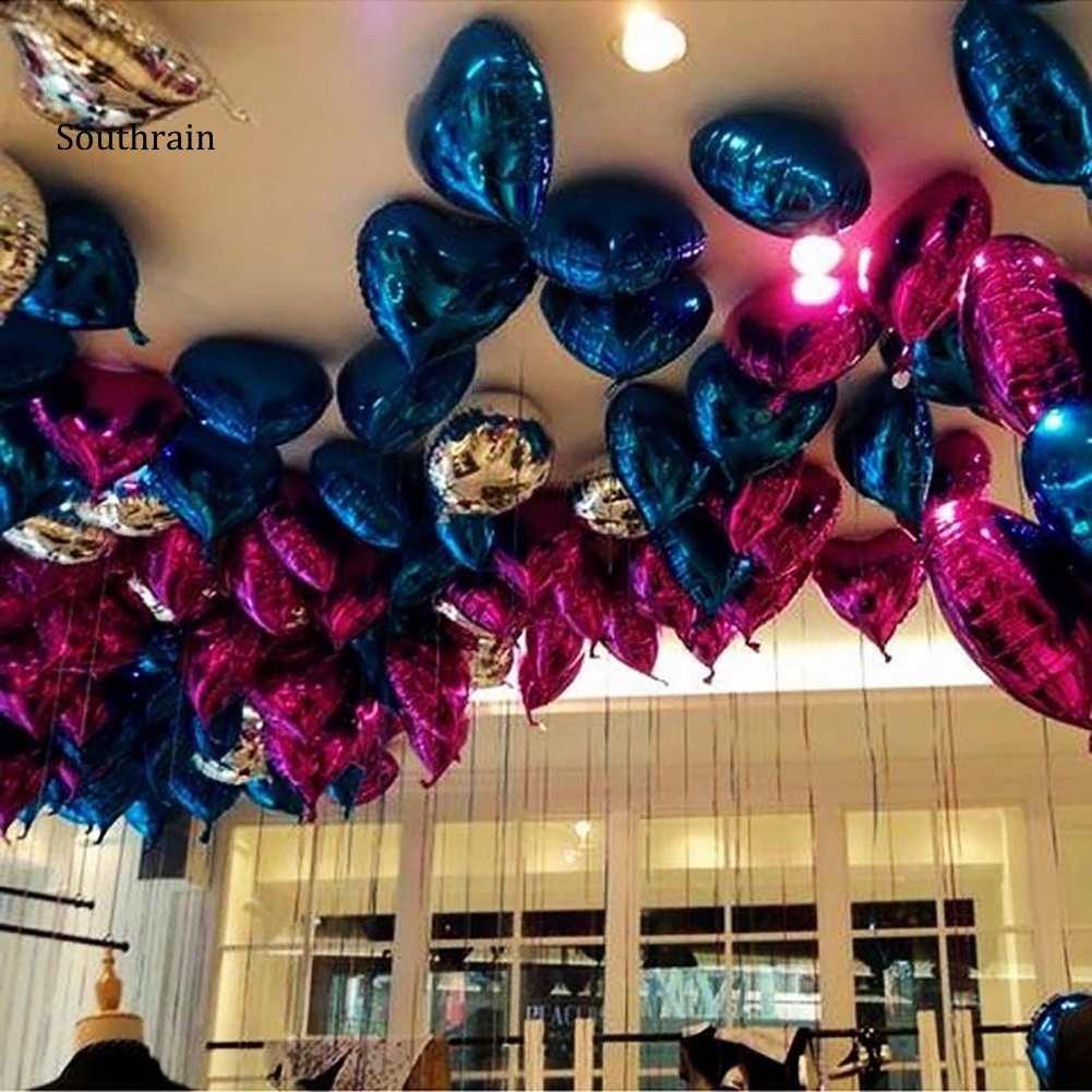 Bong Bóng Lá Nhôm 18 Inch Hình Trái Tim Trang Trí Tiệc