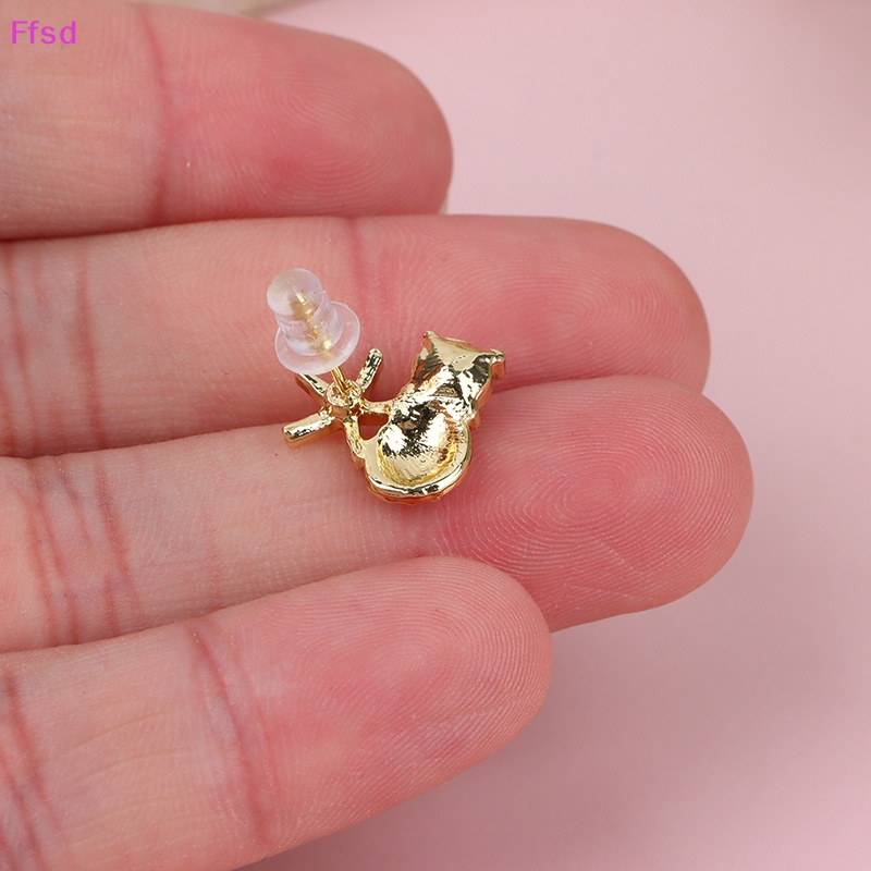 {Ffsd} 1 Đôi Bông Tai Hợp Kim Đơn Giản Hình Sao Biển Đính Ngọc Trai Zircon * Hàng Bán Chạy