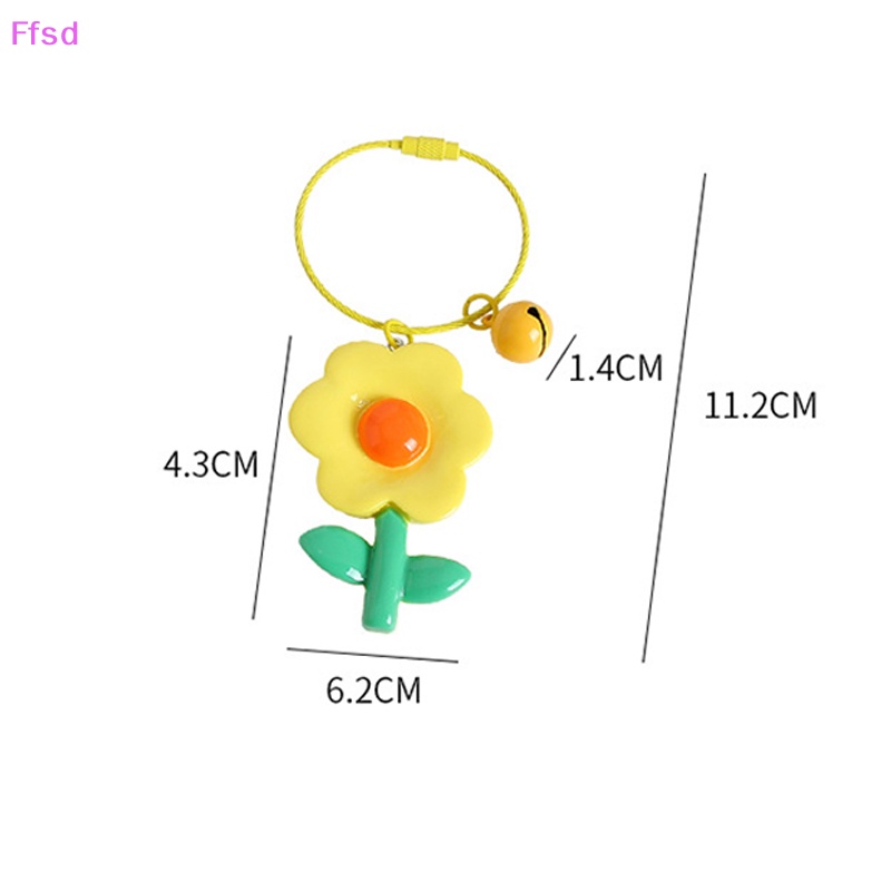 {Ffsd} Móc Chìa Khóa / Túi Xách Hình Hoa Ngọt Ngào Nhiều Màu Sắc Phong Cách Hàn Quốc Cho Nữ