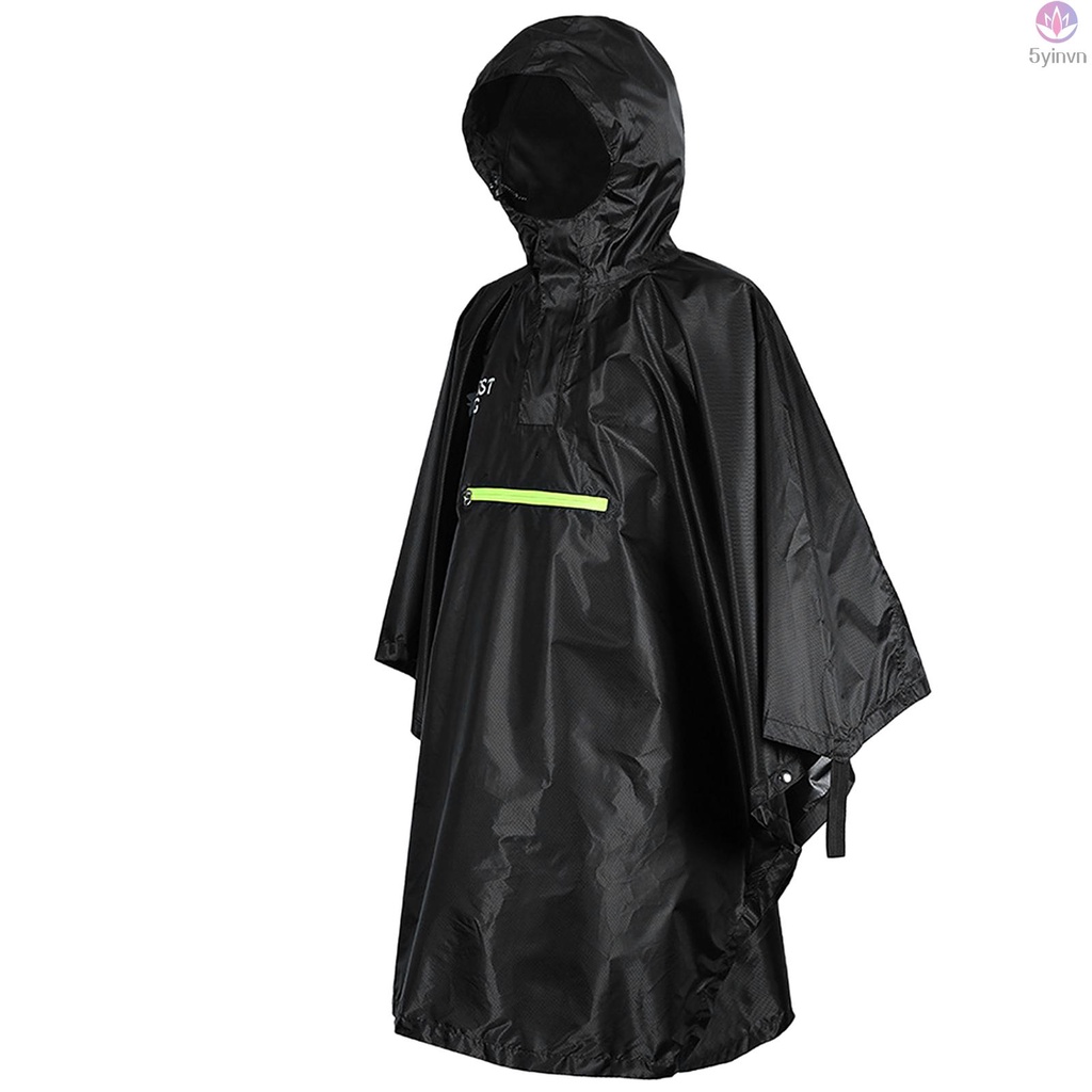Áo Mưa Poncho Với Dải Phản Quang Chống Nước Mưa Cho Nam Và Nữ