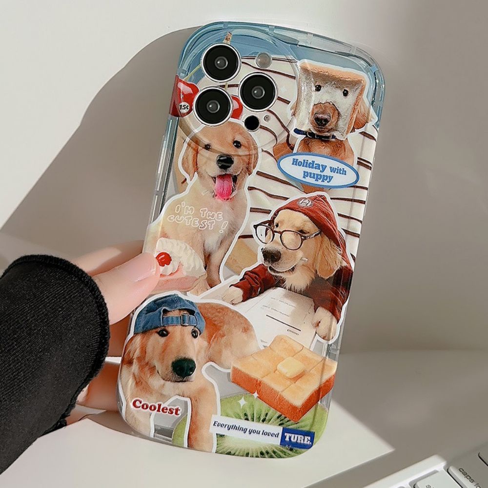 Ốp Điện Thoại IMD Mềm Chống Rơi In Hình Cún Hoạt Hình Dễ Thương Cho Iphone 11 14 13 12 Pro