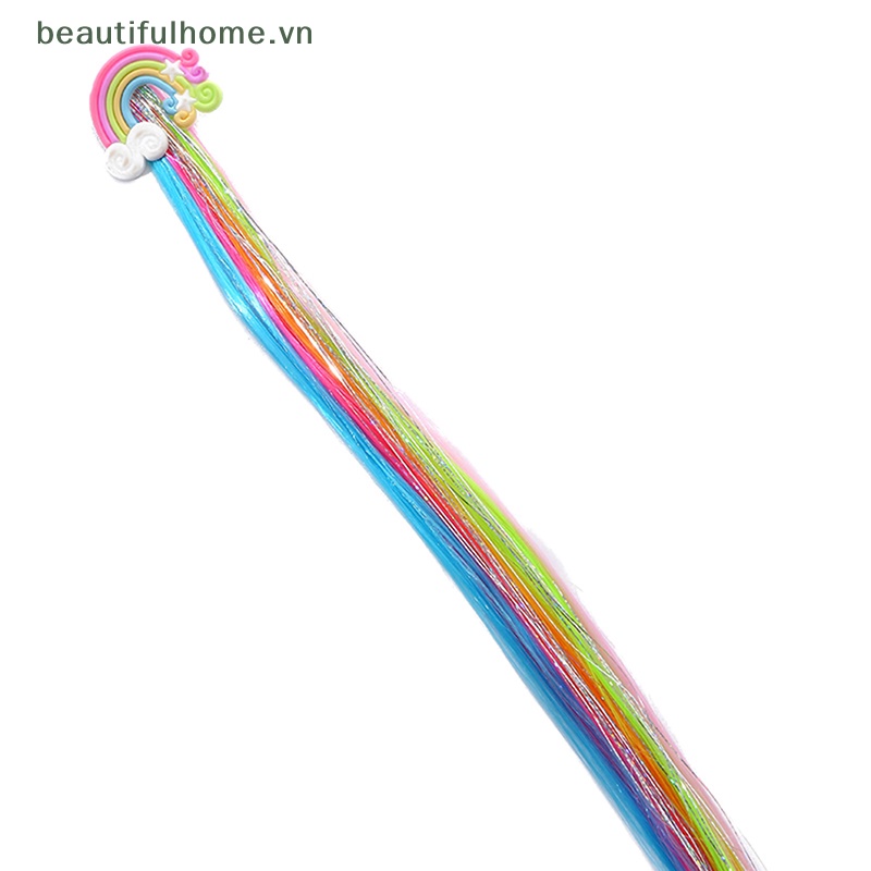 1 Kẹp Tóc Giả Hình Kỳ Lân / Mèo / Thỏ Dễ Thương Cho Bé Gái