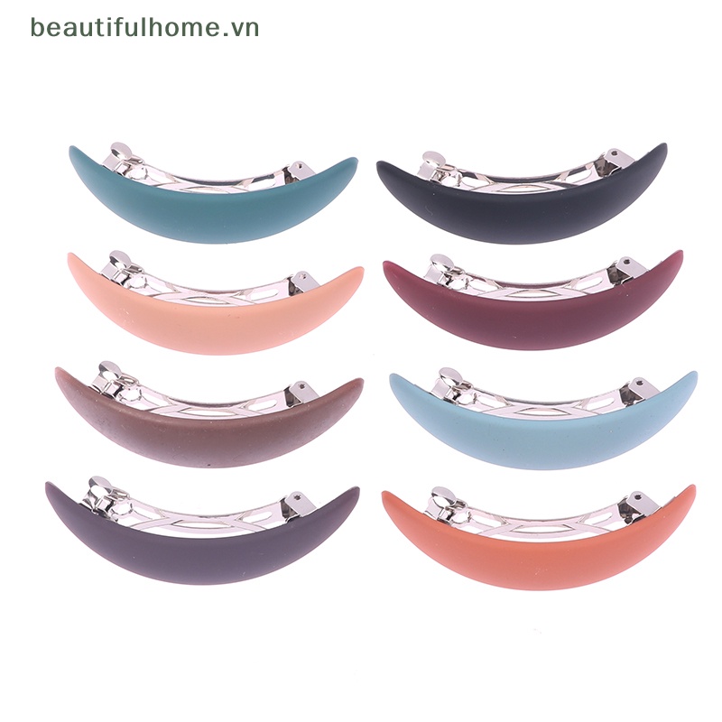 Kẹp Tóc Hình Học Màu Lì Thanh Lịch Cho Nữ