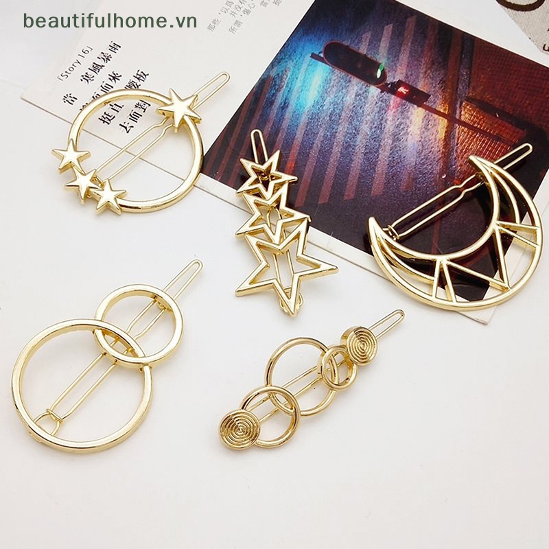 [beautifulhome] Kẹp Tóc Nhiều Hình Dạng Bằng Hợp Kim Phong Cách Âu Mỹ [beauty] 1 Cái
