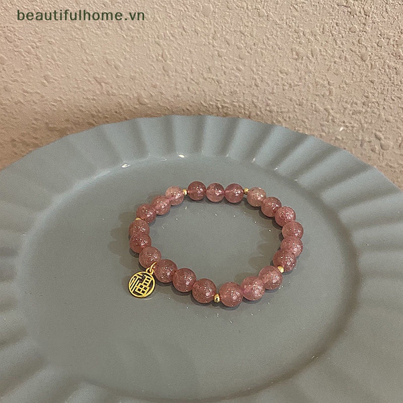 [beautifulhome] Vòng Tay Chuỗi Hạt May Mắn Nhân Vật Fu Thời Trang Thanh Lịch Làm Quà Tặng Cá Nhân Dành Cho Nữ