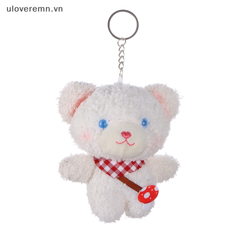 Đồ chơi nhồi bông Hình Gấu Nấm Hoạt Hình Dễ Thương Trang Trí Móc Khóa / Ba Lô / Móc Khóa