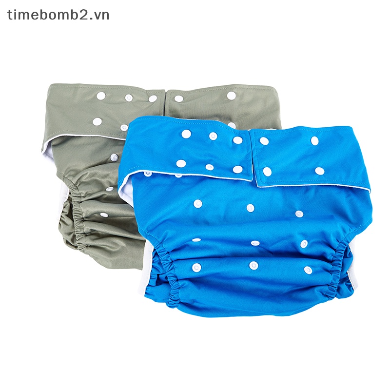 {Timebomb} Tã Vải Người Lớn Có Thể Giặt Sạch Tái Sử Dụng Loại Nút Chụp Ảnh.
