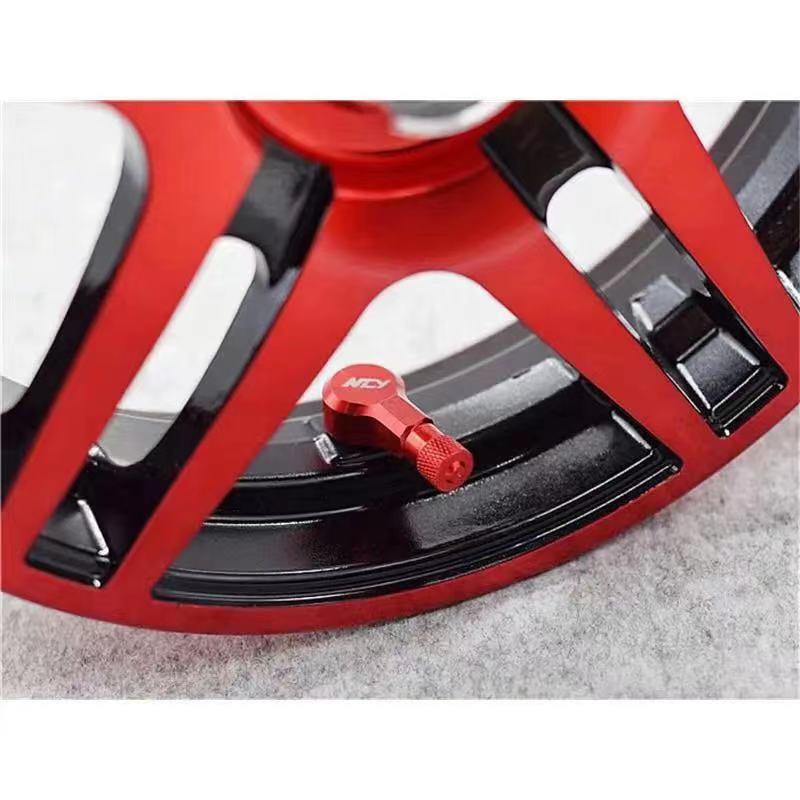 Bộ 2 Van Hợp Kim Nhôm CNC Góc 90 Độ 90 Độ Không Ruột Cho Bánh Xe Mô Tô