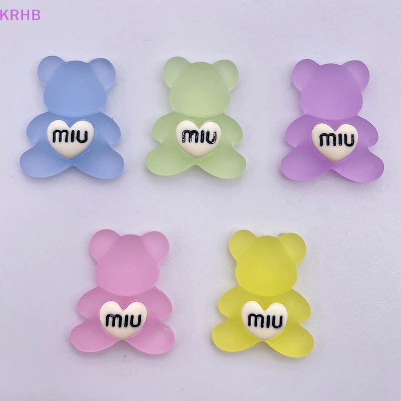 Bộ 2 Miếng Dán Hình Gấu Bằng Nhựa Phát Quang Trang Trí Bảng Điều Khiển Xe Hơi / Nhà Cửa / Sân Vườn Diy Mới