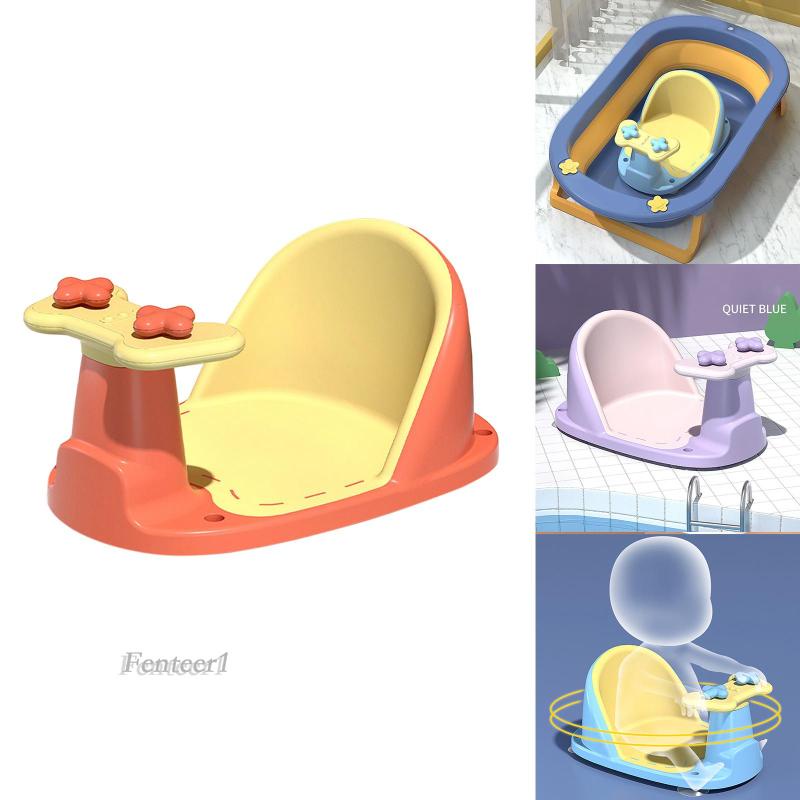 [Fenteer1] Đệm Tựa Lưng Gắn Bồn Tắm Chống Trượt Có Giác Hút Màu Xanh Dương Cho Trẻ Sơ Sinh