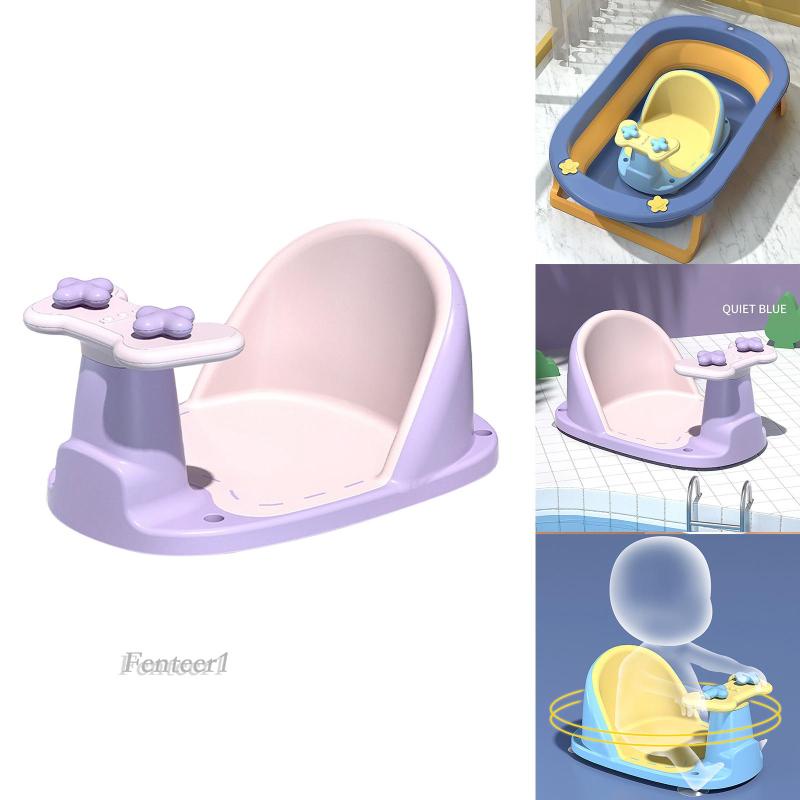 [Fenteer1] Đệm Tựa Lưng Gắn Bồn Tắm Chống Trượt Có Giác Hút Màu Xanh Dương Cho Trẻ Sơ Sinh