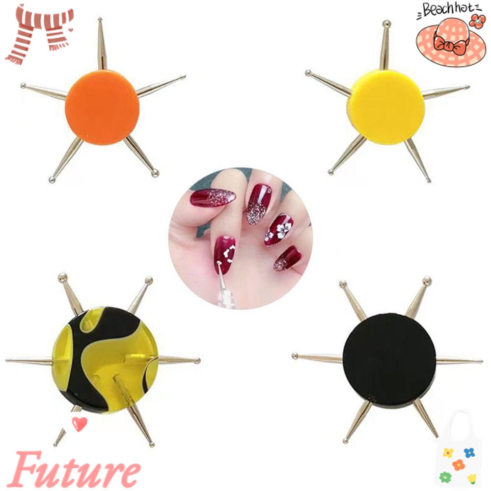 Bút Khoan Móng Tay 6 Đầu Họa Tiết Chấm Bi Chuyên Dụng