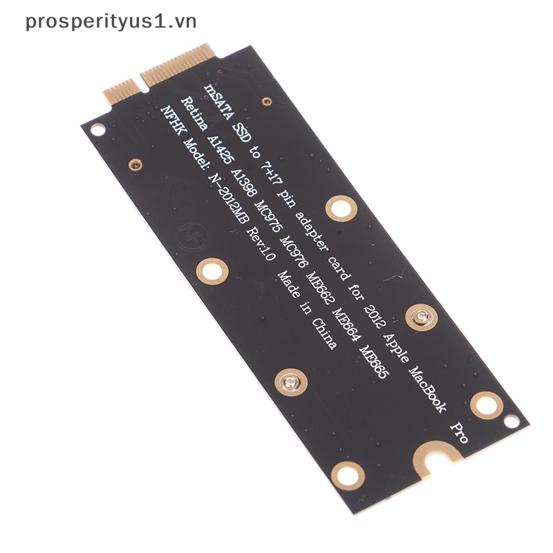 Thẻ Chuyển Đổi mSATA SSD Sang SATA 7 + 17 Pin 2012 Pro MC976 A1425 A1398 Chuyên Dụng