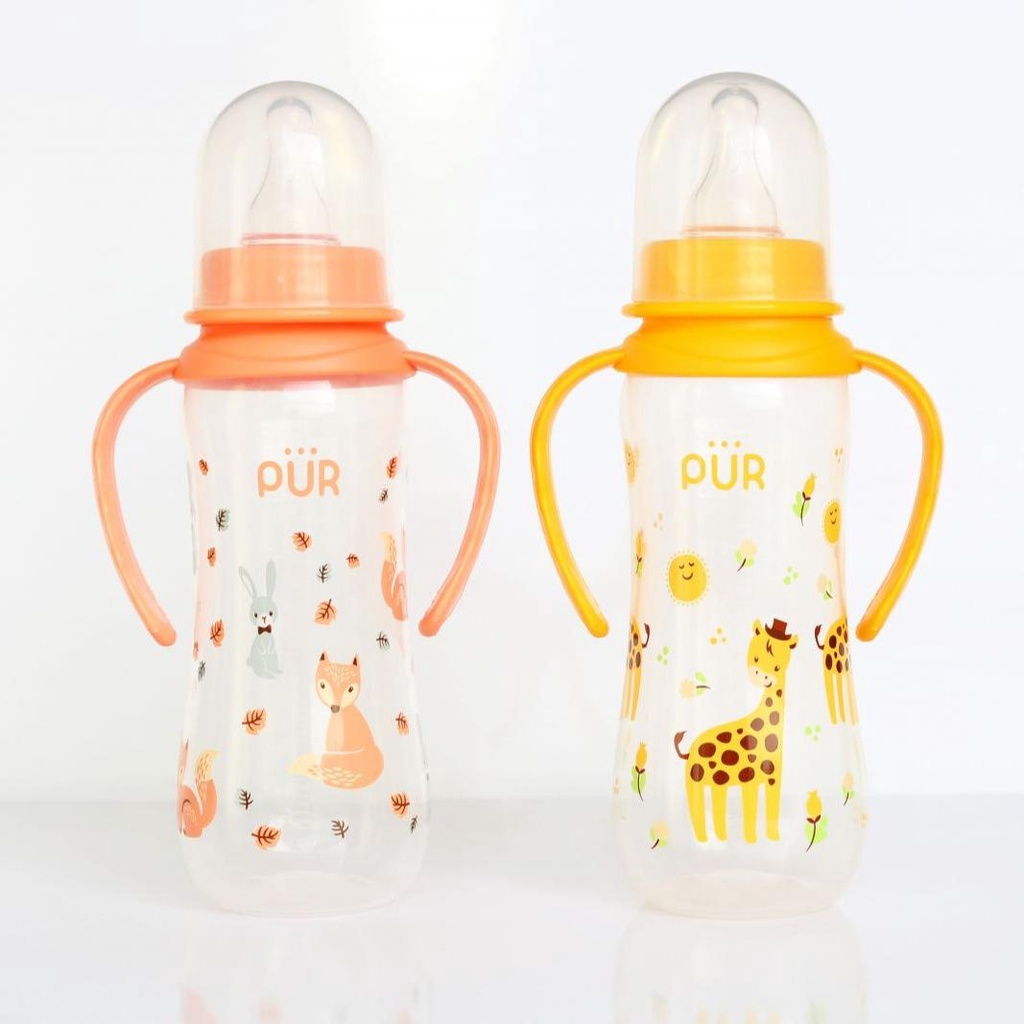 PURE NATURE - BÌNH SỮA PP CỔ THƯỜNG CÓ QUAI PUR 250ML