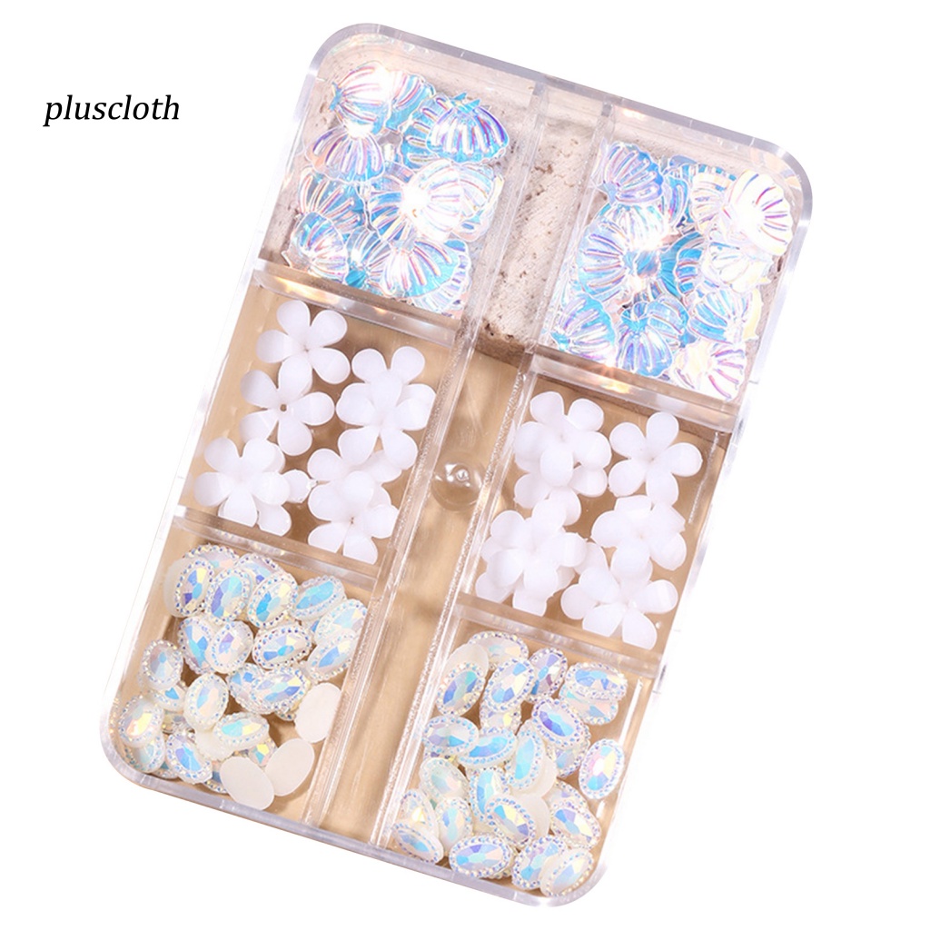 1 Hộp Hạt Nhựa 3D Nhiều Màu Sắc Lấp Lánh Trang Trí Móng Nghệ Thuật
