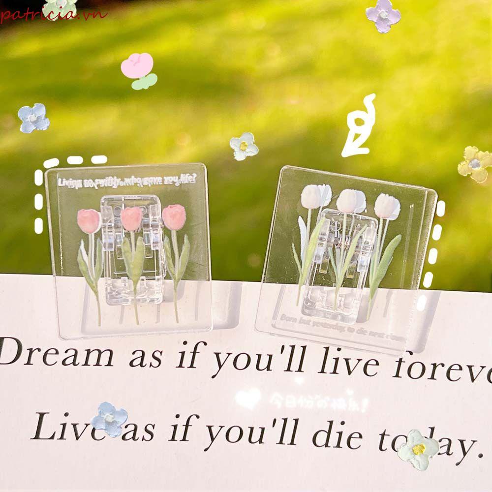 Kẹp Giấy / Tài Liệu Hình Hoa Tulip Đuôi Dài Tiện Dụng Cho Văn Phòng / Trường Học