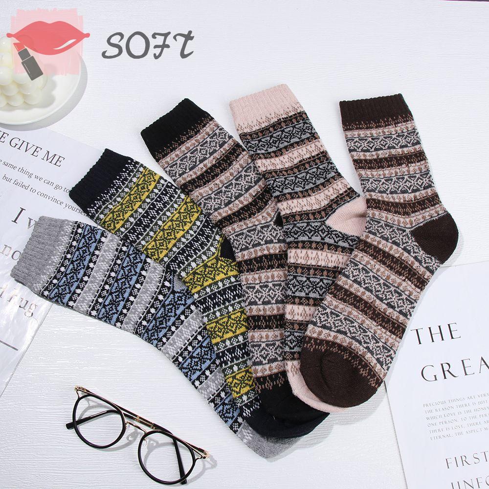 Set 5 Đôi Tất Giữ Ấm Dày Dặn Nhiều Màu Tùy Chọn Cho Nam