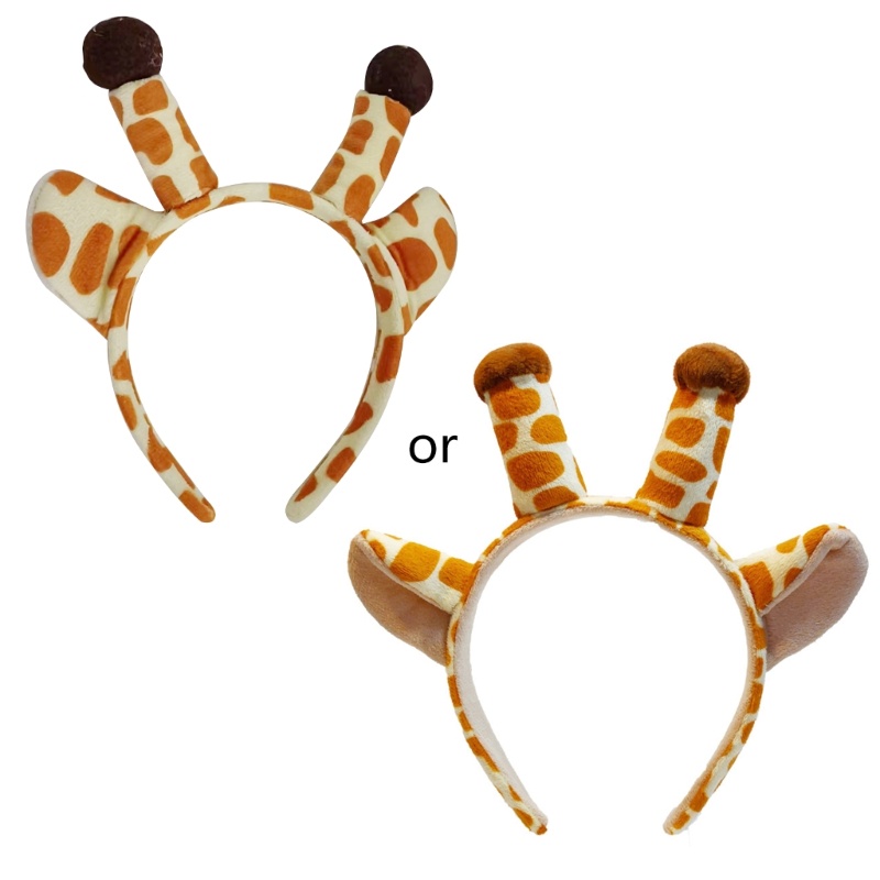 Cài Tóc Hình Tai Hươu Cao Cổ Nhồi Bông Phong Cách Hàn Quốc Dành Cho Nữ Hóa Trang Halloween