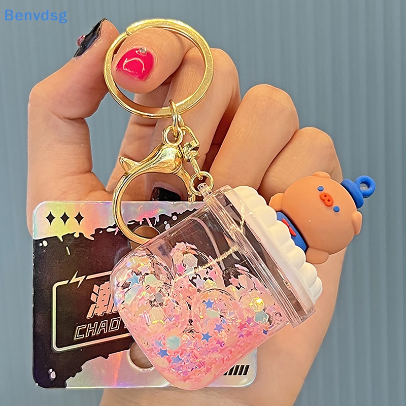 Benvdsg > Móc Khóa Hạt Cườm Hình Gấu Trúc Hoạt Hình Chuyển Động Dạng Lỏng Có Thể Di Chuyển