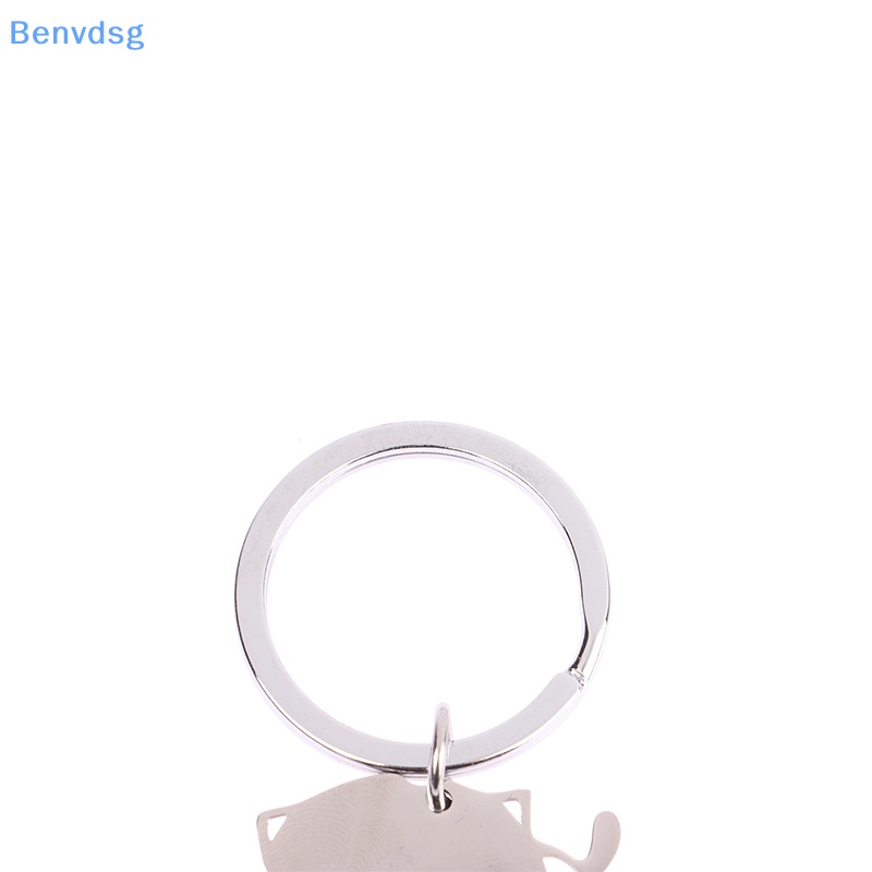 Benvdsg > Móc Khóa Hình Mèo Hoạt Hình Bằng Thép Không Gỉ Trang Trí Túi Xách