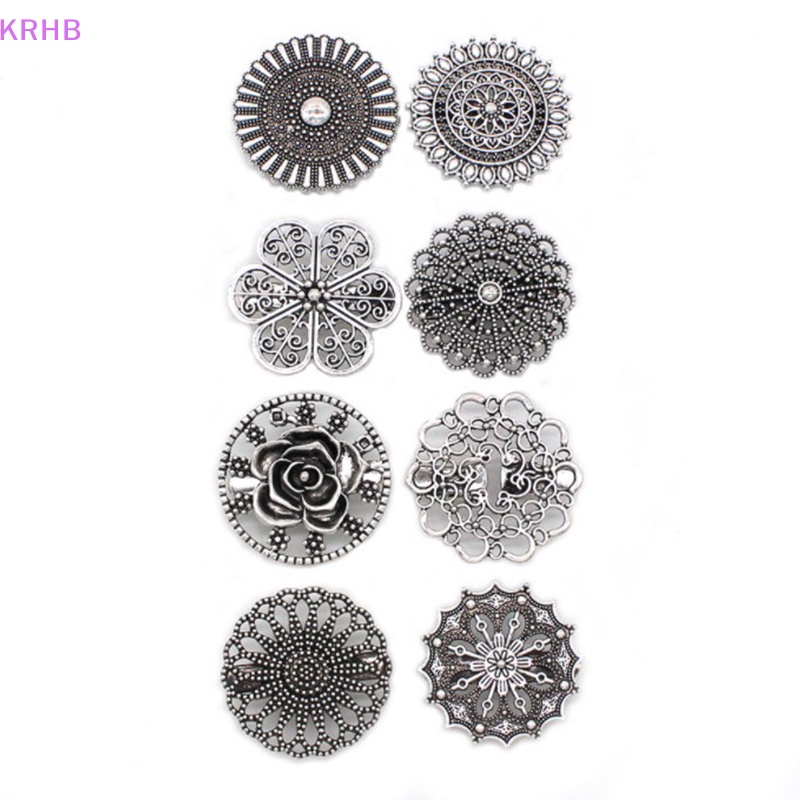 Ghim Cài Áo Hình Tròn Họa Tiết Hoa Phong Cách Vintage Dành Cho Nữ Mới