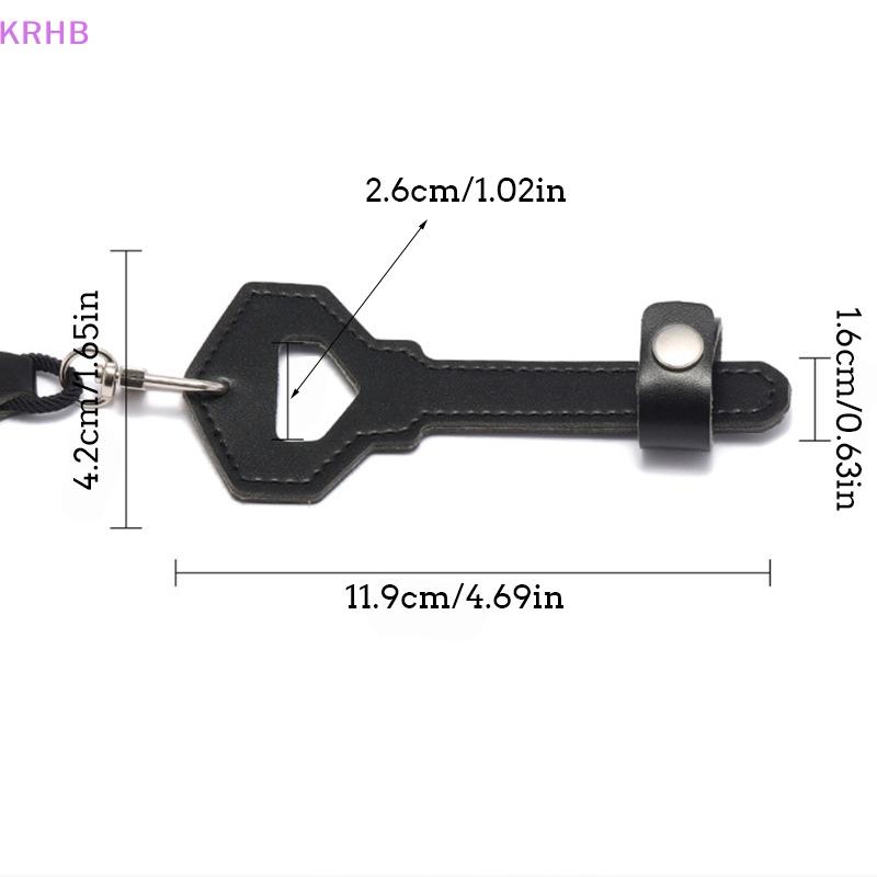 Hộp Đựng Mắt Kính Hình Chìa Khóa KRHB Bằng Da Có Dây Đeo Cổ Mới