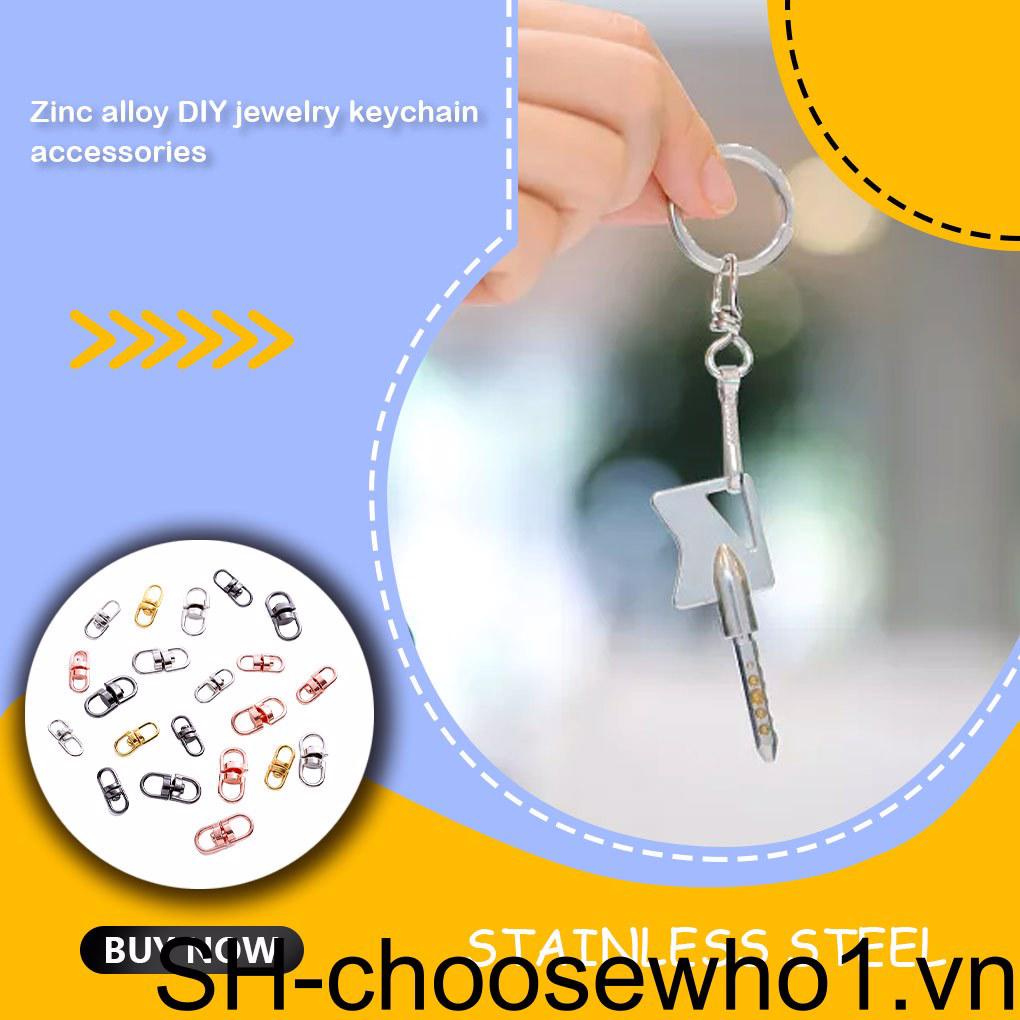 Set 10 Móc Khóa Màu Sắc Trơn Dùng Làm Đồ Thủ Công