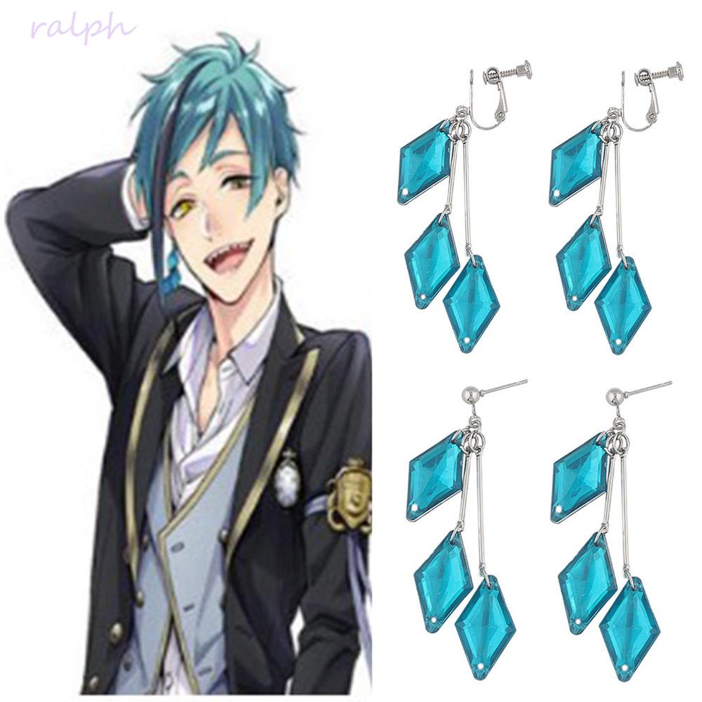 Bông Tai Dạng Kẹp Bằng Acrylic Hình Học Phối Tua Rua Phong Cách Hoạt Hình Wonderland Cho Nữ