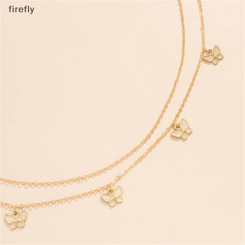 [firefly] Dây Xích Đôi Đeo Thắt Lưng Phối Mặt Hình Bướm Thời Trang Đi Biển Mùa Hè Quyến