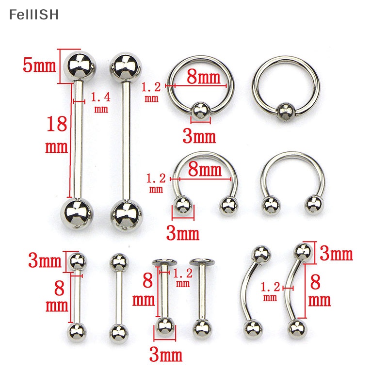 Bộ Dụng Cụ Xỏ Khuyên Cơ Thể 14G 16G 439br Tiện Dụng