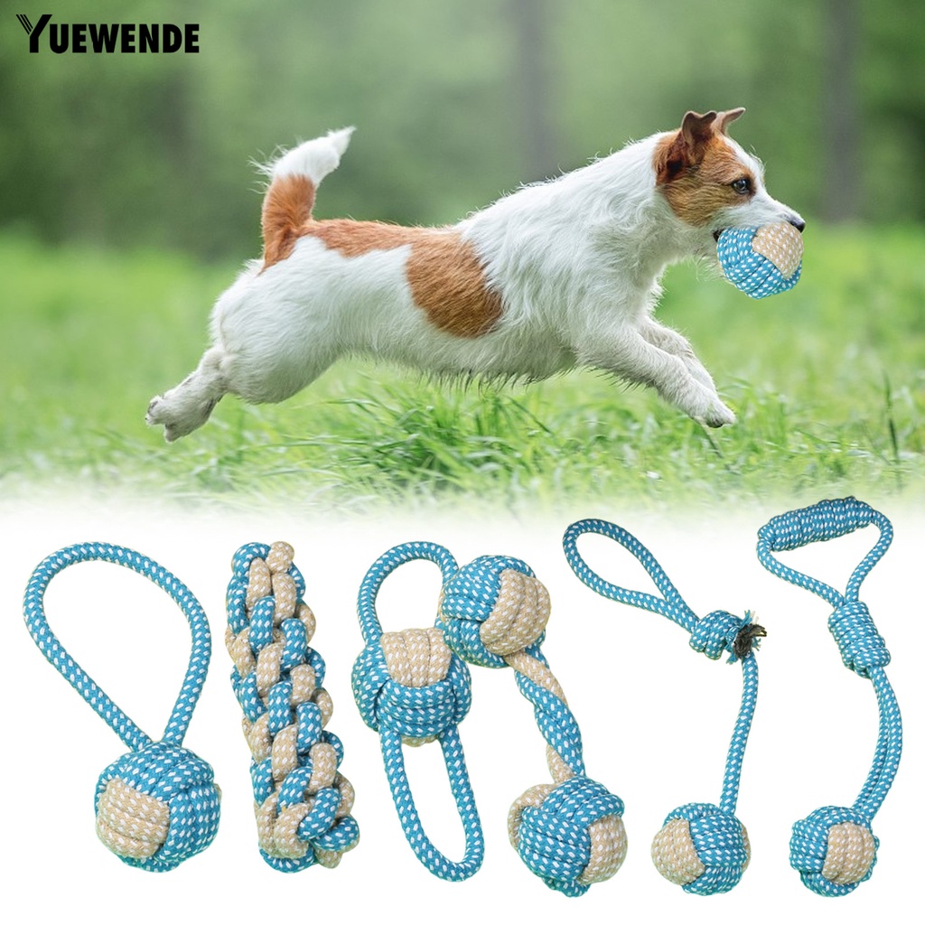 Set 7 Đồ Chơi Dây Cotton Bện Mềm Mại Chống Cắn Kích Thích Mọc Răng Cho Thú Cưng